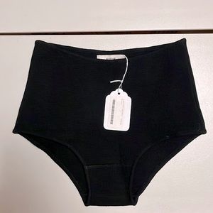 NWT Maryam Nassir Zadeh Black Alara Panty - Size Small